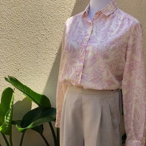 Vintage Givenchy Sport pink & ivory blouse